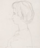Study for The Collectors" (Dorothy)", Will Barnet, Drawing, Miami Art Museum