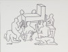 Low Tech, Mark Kostabi, Drawing, Akron Art Museum