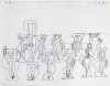 Intial drawing for "Aeolian Pyramid", Betty Woodman, Drawing, Montclair Art Museum