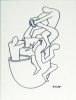 Strain for Gain, Mark Kostabi, Drawing, Boise Art Museum
