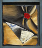 Red Sun, Don Hazlitt, Collage, Hood Museum of Art, Dartmouth College