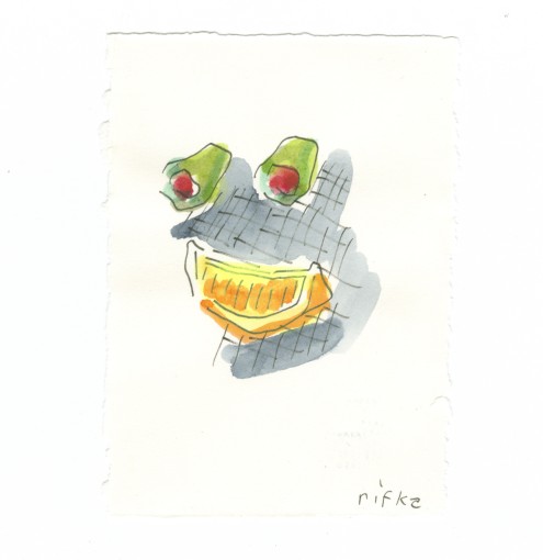 Still Life with Olives and Orange Slices