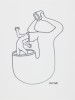 Post Discovery Stuckness, Mark Kostabi, Drawing, Birmingham Museum of Art