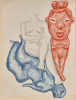 Three Ladies (Reclamation Series), Michael Lucero, Drawing, Nora Eccles Harrison Museum of Art, Utah State University