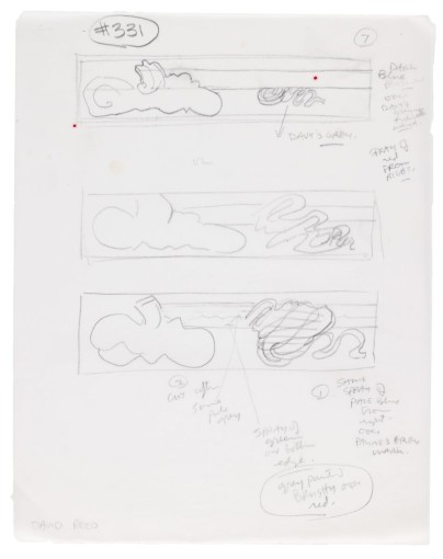 Working Drawings for Various Paintings (#331, Page 7)