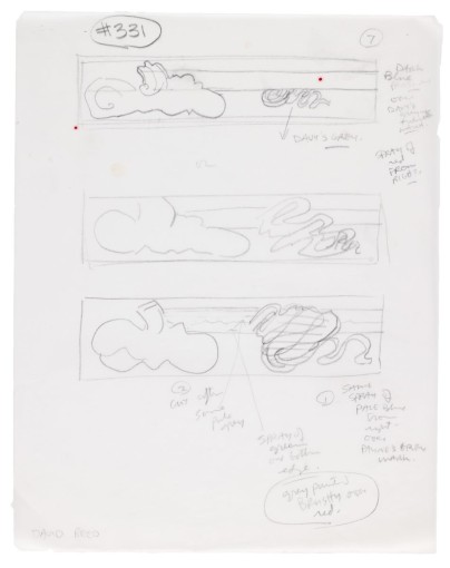 Working Drawings for Various Paintings (#331, Page 7)