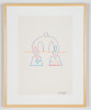 I owe, I owe, off to work I go, Mark Kostabi, Drawing, Marjorie Barrick Museum of Art, University of Nevada, Las Vegas
